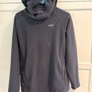 Patagonia Women's Textured Blue Hooded Sweater